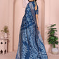 Rajwada Royal Blue Silk Blend Printed Saree For Women