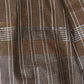 Rajwada Brown Cotton Blend Checkered Saree For Women