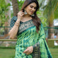 Rajwada Light Green Silk Blend Printed Saree For Women