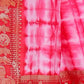 Rajwada Pink And Red Silk Blend Printed Saree For Women