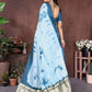 Rajwada Light Blue Silk Blend Printed Saree For Women
