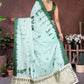Rajwada Light Green Silk Blend Printed Saree For Women