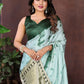 Rajwada Light Green Silk Blend Printed Saree For Women