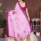 Rajwada Lavender Silk Blend Printed Saree For Women