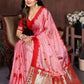 Rajwada Pastel Pink Silk Blend Printed Saree For Women