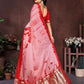Rajwada Pastel Pink Silk Blend Printed Saree For Women
