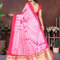 Rajwada Light Pink Silk Blend Printed Saree For Women