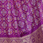 Rajwada Royal Purple Silk Blend Printed Saree For Women