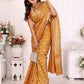 Rajwada Mustard  Yellow Silk Blend Printed Saree For Women
