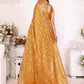 Rajwada Mustard  Yellow Silk Blend Printed Saree For Women