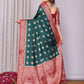 Rajwada Green Silk Blend Printed Saree For Women