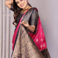 Rajwada Pink Silk Blend Printed Saree For Women