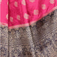 Rajwada Pink Silk Blend Printed Saree For Women