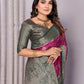 Rajwada Magenta Purple Silk Blend Printed Saree For Women