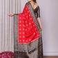 Rajwada Red Silk Blend Printed Saree For Women