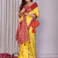 Rajwada Yellow Silk Blend Printed Saree For Women