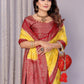 Rajwada Yellow Silk Blend Printed Saree For Women