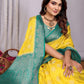 Rajwada Yellow Silk Blend Printed Saree For Women