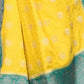 Rajwada Yellow Silk Blend Printed Saree For Women