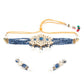 Rajwada Women Dark Blue Royal Choker Neckpiece