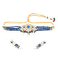 Rajwada Women Dark Blue Royal Choker Neckpiece
