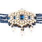 Rajwada Women Dark Blue Royal Choker Neckpiece