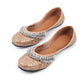 Rajwada Women Handmade Gold Embroidered Flat Mojri