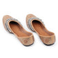 Rajwada Women Handmade Gold Embroidered Flat Mojri