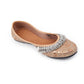 Rajwada Women Handmade Gold Embroidered Flat Mojri