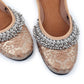 Rajwada Women Handmade Gold Embroidered Flat Mojri
