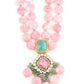 Rajwada Women Pink Marble Beads Long Necklace