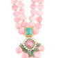 Rajwada Women Pink Marble Beads Long Necklace