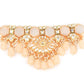 Rajwada Women Apricot Jadau Choker Set With Big Dangler Earrings