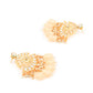 Rajwada Women Apricot Jadau Choker Set With Big Dangler Earrings