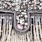 Rajwada Women Violet Beaded Clutch Bag With Tassels
