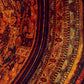 Rajwada Brown And Rust Satin Printed Saree With Unstitched Blouse For Women