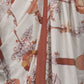 Rajwada Off White And Rust Satin Printed Saree With Unstitched Blouse For Women