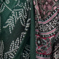 Rajwada Green And Maroon Satin Printed Saree With Unstitched Blouse For Women
