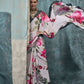 Rajwada Off White Satin Printed Saree With Unstitched Blouse For Women