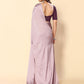 Rajwada Mauve Satin Embellished Saree With Unstitched Blouse For Women