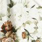 Rajwada White And Brown Satin Printed Saree With Unstitched Blouse For Women
