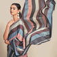 Rajwada Multicolor Satin Printed Saree With Unstitched Blouse For Women