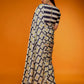 Rajwada Blue And Beige Satin Printed Saree With Unstitched Blouse For Women