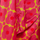 Rajwada Pink And Yellow Satin Printed Saree With Unstitched Blouse For Women