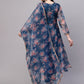 Rajwada Blue Organza Printed Stitched Kurta Set For Women