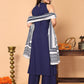 Rajwada Navy Blue Rayon Solid Stitched Kurta set for Women