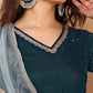Rajwada Teal Velvet Solid Stitched Kurta Set For Women