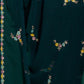 Rajwada Dark Green Embroidered Georgette Saree With Unstitched Blouse For Women