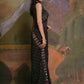 Rajwada Black Embellished Georgette Saree With Unstitched Blouse For Women