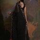 Rajwada Black Embellished Georgette Saree With Unstitched Blouse For Women